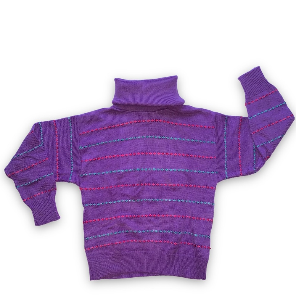v i n t a g e :: Bold Embroidered Turtleneck Knit Sweater - Picture 6 of 11